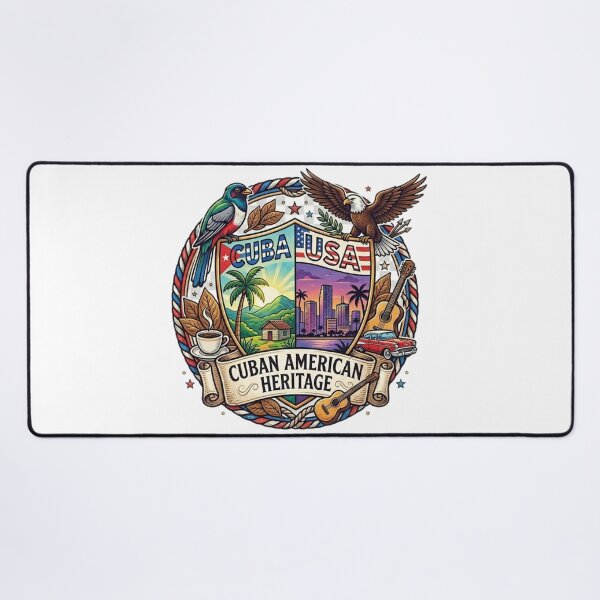 Item preview, Cuban American Heritage: Two Worlds One Heart Vintage Crest designed and sold by Wear Sculpt.