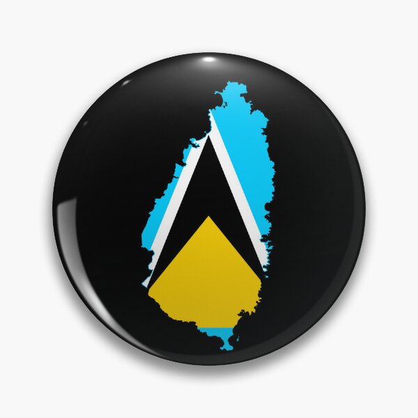 Item preview, Flag Map of Saint Lucia  designed and sold by DreamBrushy.