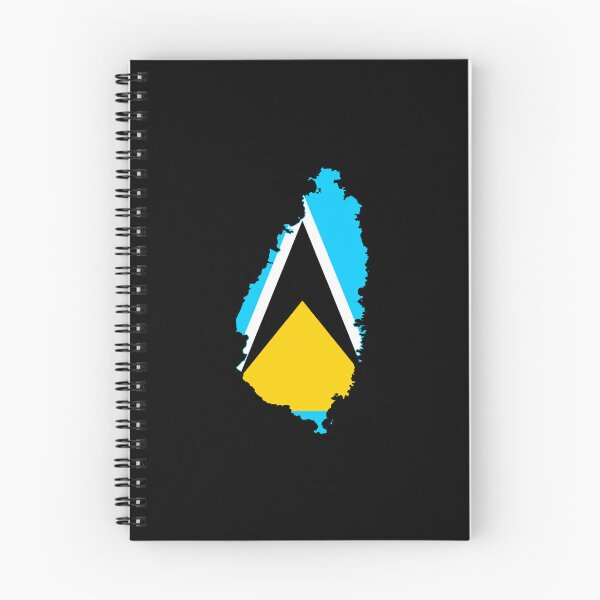 Item preview, Flag Map of Saint Lucia  designed and sold by DreamBrushy.