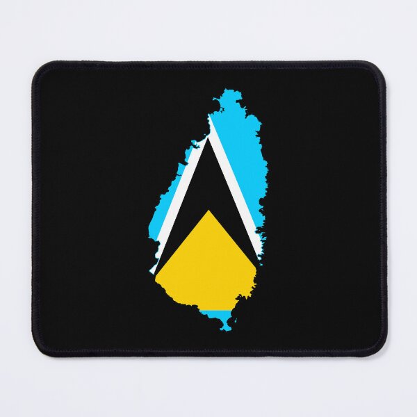 Item preview, Flag Map of Saint Lucia designed and sold by DreamBrushy.
