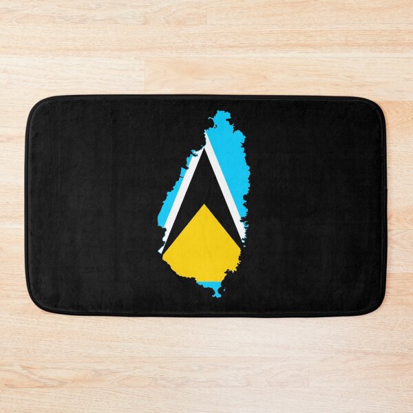 Item preview, Flag Map of Saint Lucia  designed and sold by DreamBrushy.