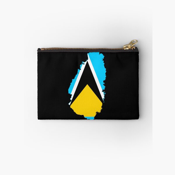 Item preview, Flag Map of Saint Lucia  designed and sold by DreamBrushy.