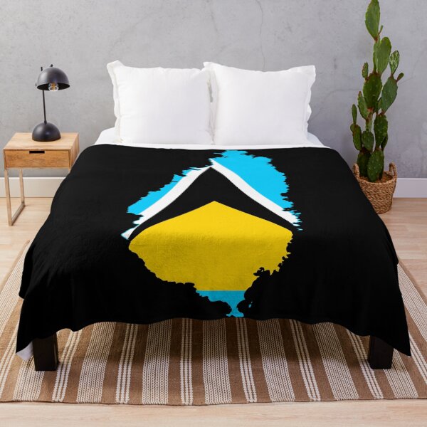 Item preview, Flag Map of Saint Lucia designed and sold by DreamBrushy.