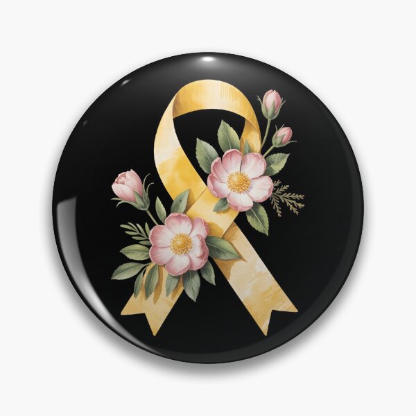 Item preview, Endometriosis Awareness Floral Yellow Ribbon #5 designed and sold by SoftStyleStudio ⭐⭐⭐.