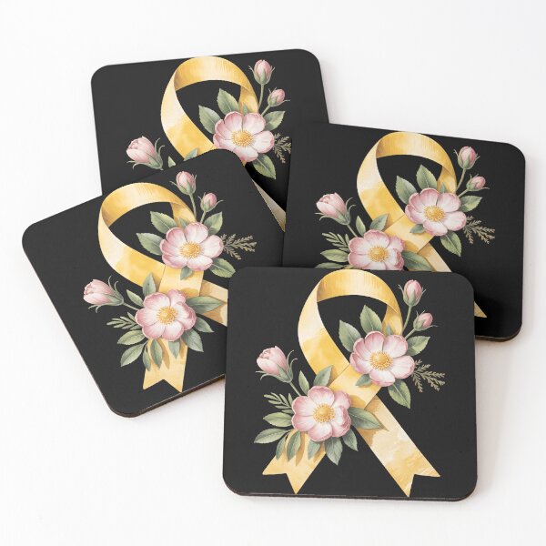 Item preview, Endometriosis Awareness Floral Yellow Ribbon #5 designed and sold by SoftStyleStudio ⭐⭐⭐.