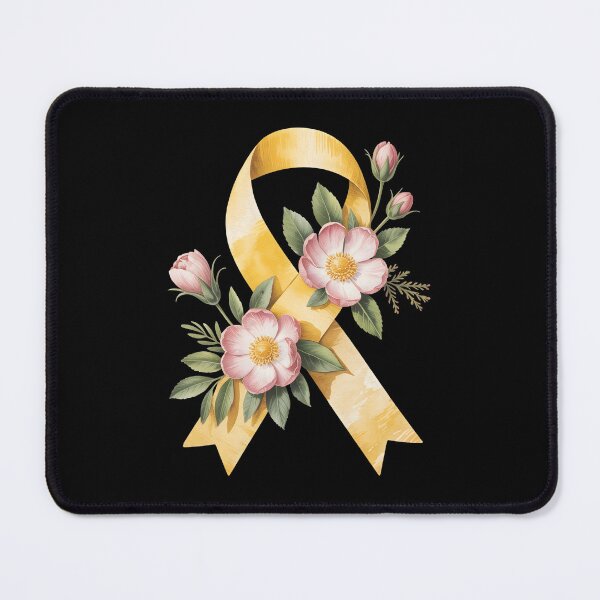 Item preview, Endometriosis Awareness Floral Yellow Ribbon #5 designed and sold by SoftStyleStudio ⭐⭐⭐.