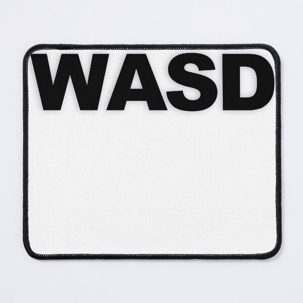 Item preview, WASD — Black Minimal Bold Type Statement designed and sold by WORDPAUSE.