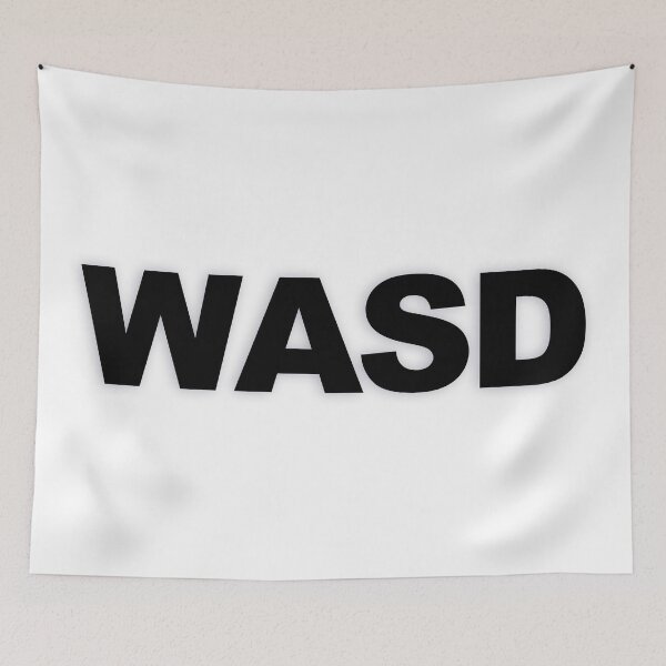 Item preview, WASD — Black Minimal Bold Type Statement designed and sold by WORDPAUSE.