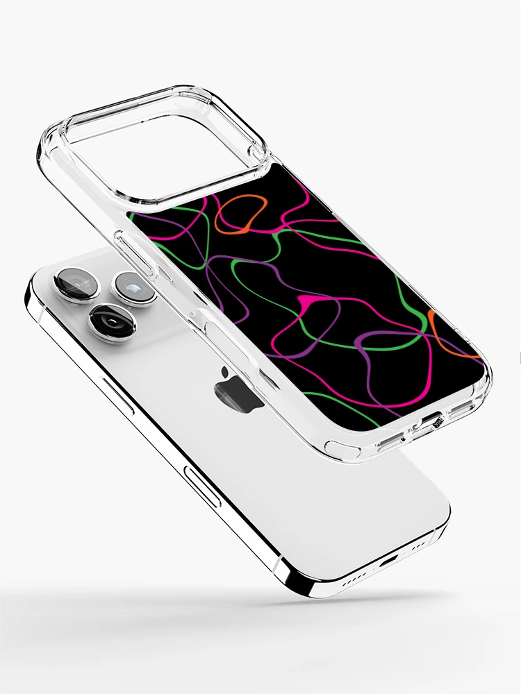Thumbnail 2 of 5, iPhone Case, Colorful Abstract Rippled Circles designed and sold by ColorZoo.