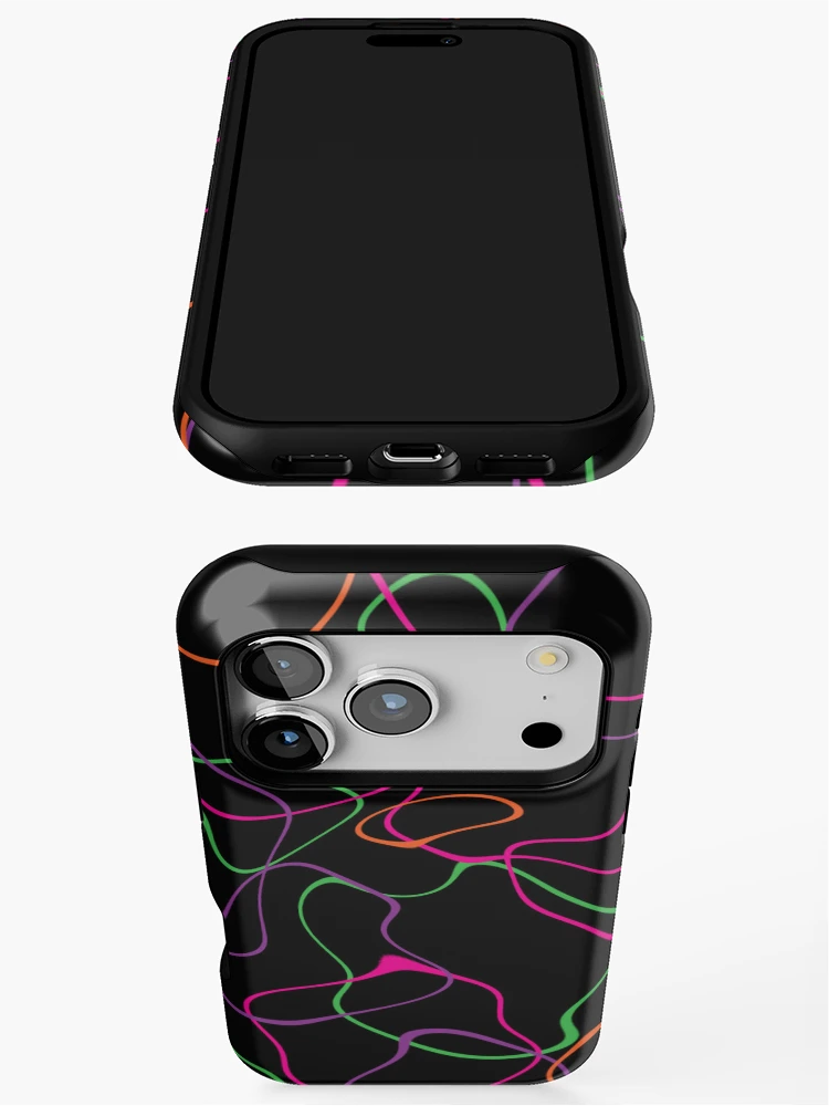 Thumbnail 3 of 4, iPhone Case, Colorful Abstract Rippled Circles designed and sold by ColorZoo.
