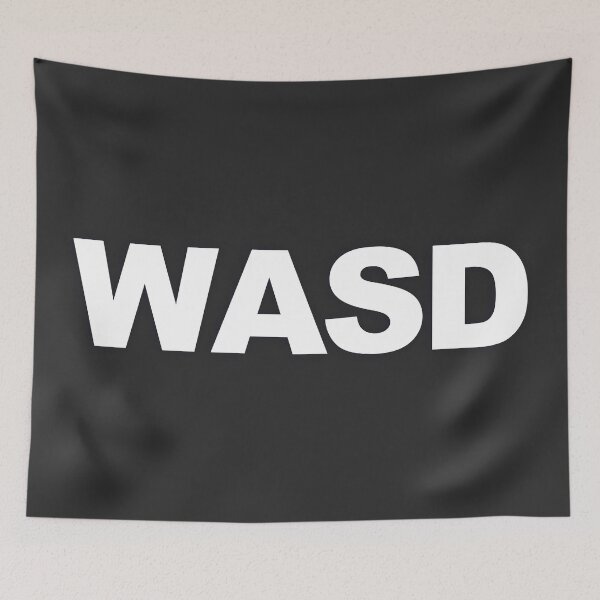 Item preview, WASD — White Minimal Bold Type Statement designed and sold by WORDPAUSE.