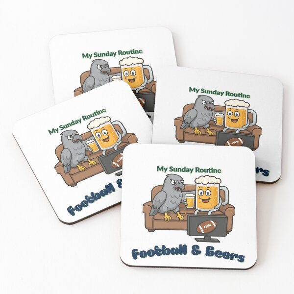 Item preview, Seattle Seahawks My Sunday Routine: Football & Beers Cartoon designed and sold by ThatFootball12.
