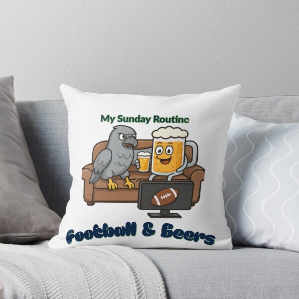 Item preview, Seattle Seahawks My Sunday Routine: Football & Beers Cartoon designed and sold by ThatFootball12.