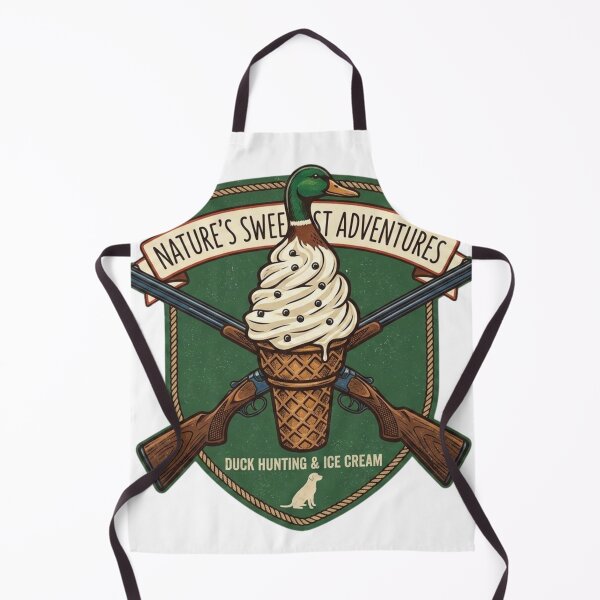 Item preview, Nature's Sweetest Adventures: Duck Hunting & Ice Cream Retro Pin designed and sold by Wear Sculpt.