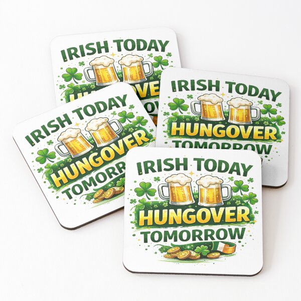 Item preview, Irish Today Hungover Tomorrow Funny St Patrick's Day Beer Shirt designed and sold by ArtsyEcho.