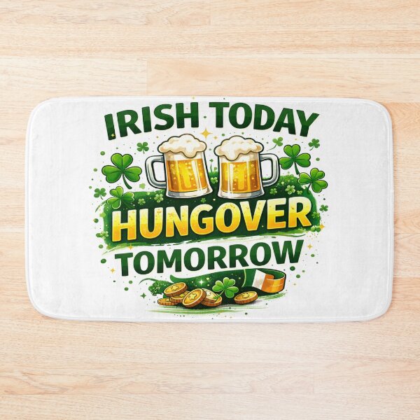 Item preview, Irish Today Hungover Tomorrow Funny St Patrick's Day Beer Shirt designed and sold by ArtsyEcho.