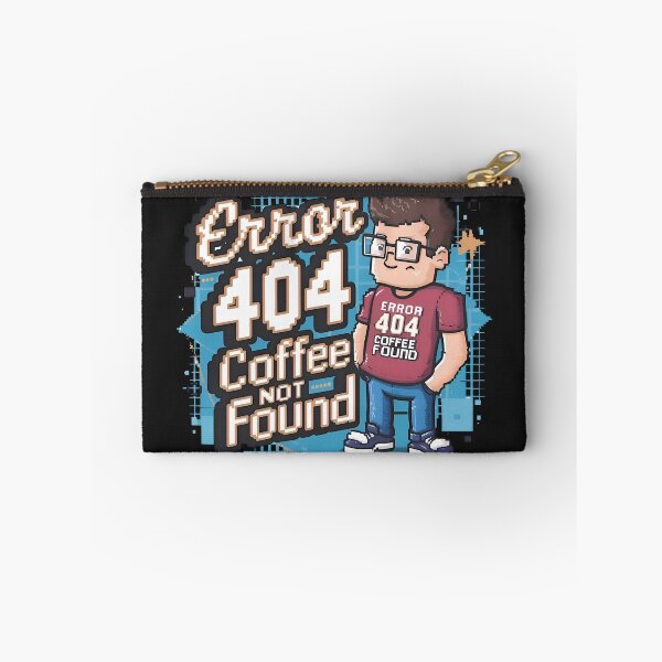 Item preview, Funny Programmer Error 404 Coffee Not Found Pixel Art designed and sold by Zenith Design.