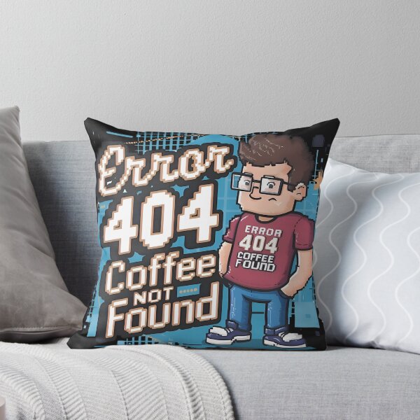 Item preview, Funny Programmer Error 404 Coffee Not Found Pixel Art designed and sold by Zenith Design.