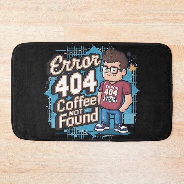 Item preview, Funny Programmer Error 404 Coffee Not Found Pixel Art designed and sold by Zenith Design.