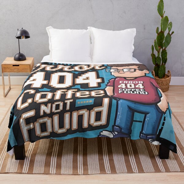 Item preview, Funny Programmer Error 404 Coffee Not Found Pixel Art designed and sold by Zenith Design.
