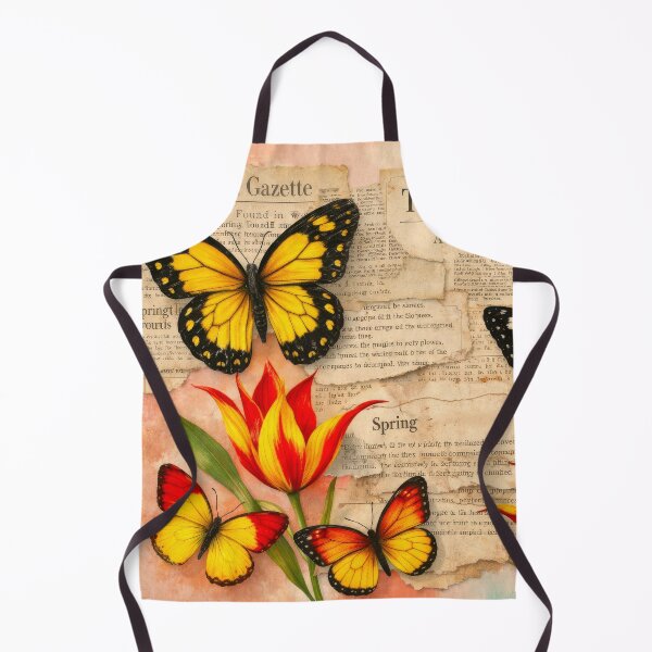 Item preview, Lovely Spring Tulipa Acuminata Flowers and Butterflies Vintage designed and sold by scicilysimonee.