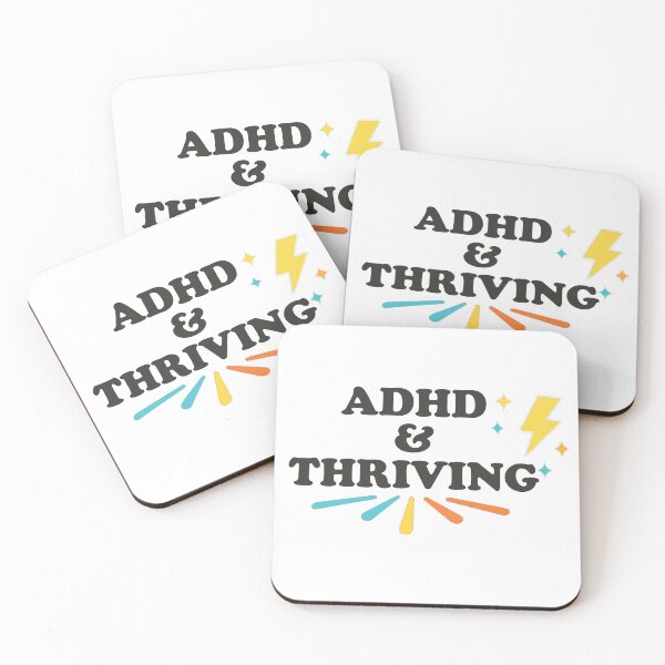 Item preview, ADHD & Thriving Retro Colorful Neurodiversity Pride Design designed and sold by Dimu Co..