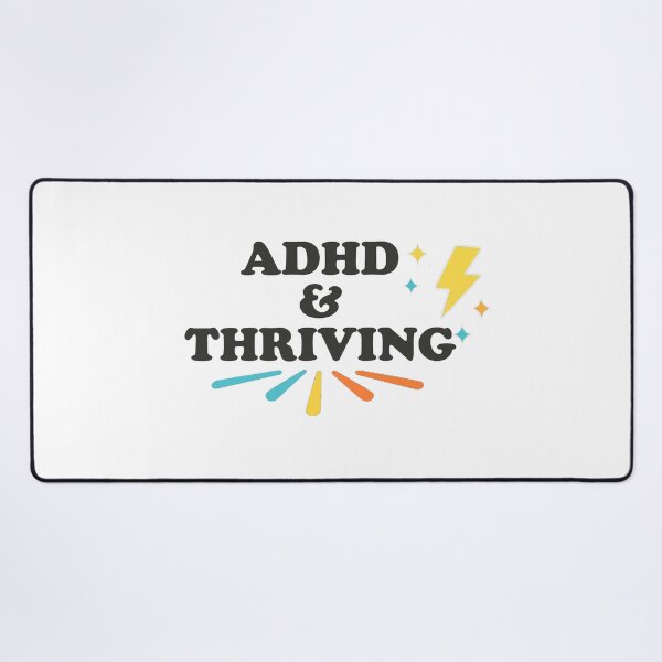 Item preview, ADHD & Thriving Retro Colorful Neurodiversity Pride Design designed and sold by Dimu Co..