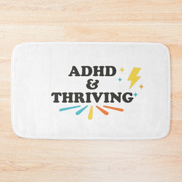 Item preview, ADHD & Thriving Retro Colorful Neurodiversity Pride Design designed and sold by Dimu Co..