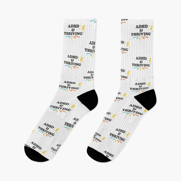 Item preview, ADHD & Thriving Retro Colorful Neurodiversity Pride Design designed and sold by Dimu Co..