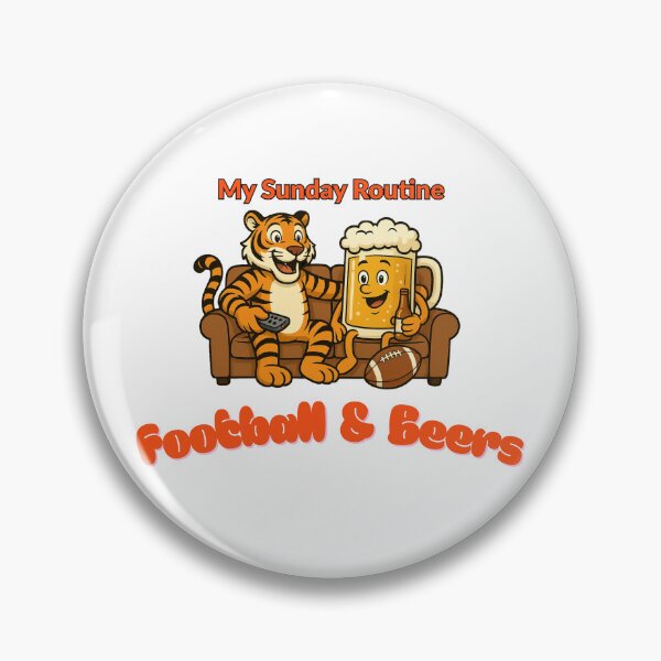 Item preview, Cincinnati Bengals My Sunday Routine: Bengal & Beers Cartoon designed and sold by ThatFootball12.