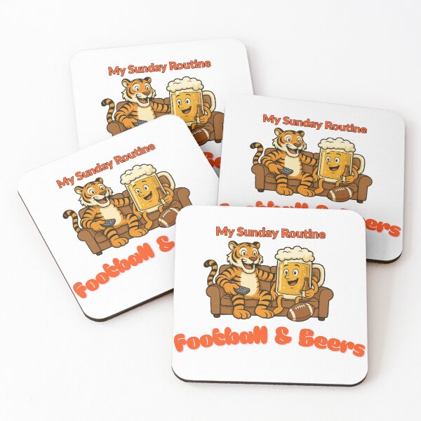Item preview, Cincinnati Bengals My Sunday Routine: Bengal & Beers Cartoon designed and sold by ThatFootball12.