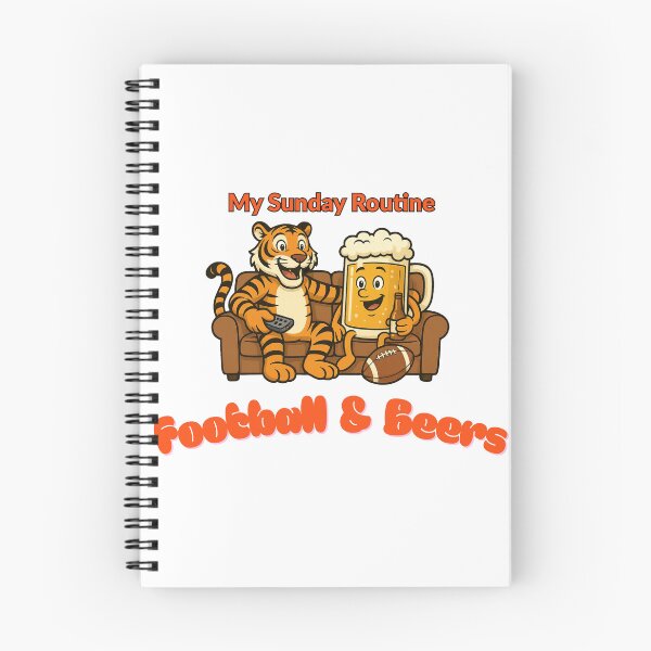 Item preview, Cincinnati Bengals My Sunday Routine: Bengal & Beers Cartoon designed and sold by ThatFootball12.