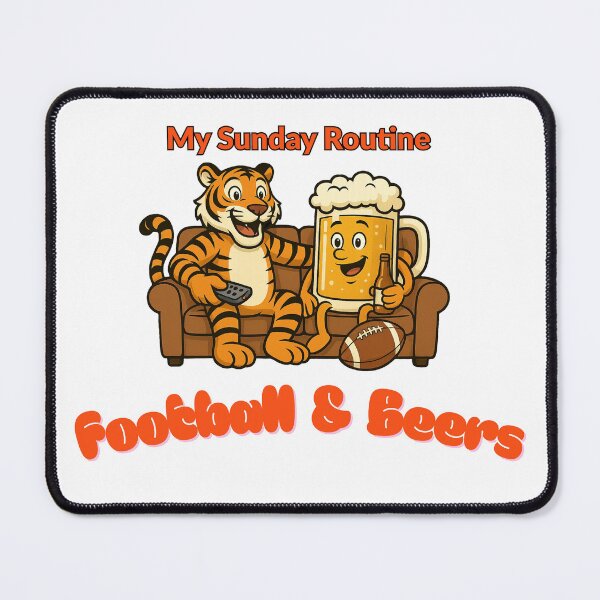 Item preview, Cincinnati Bengals My Sunday Routine: Bengal & Beers Cartoon designed and sold by ThatFootball12.