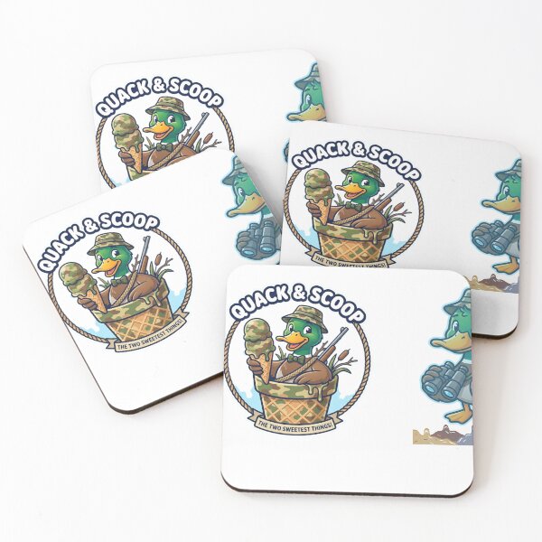 Item preview, Quack & Scoop: Funny Duck Hunting Camo Ice Cream Cartoon designed and sold by Wear Sculpt.