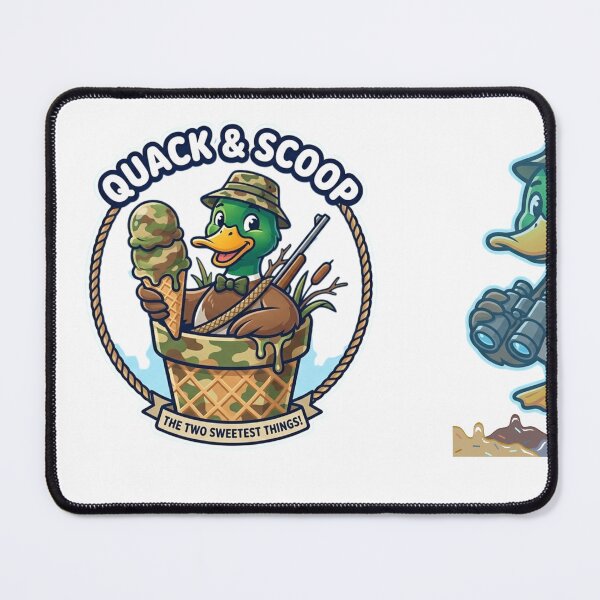 Item preview, Quack & Scoop: Funny Duck Hunting Camo Ice Cream Cartoon designed and sold by Wear Sculpt.