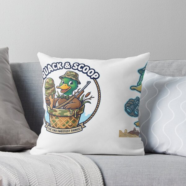 Item preview, Quack & Scoop: Funny Duck Hunting Camo Ice Cream Cartoon designed and sold by Wear Sculpt.