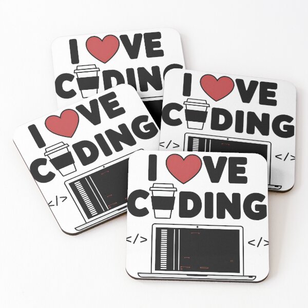Item preview, I Love Coding Programmer Life with Coffee and Laptop designed and sold by Zenith Design.
