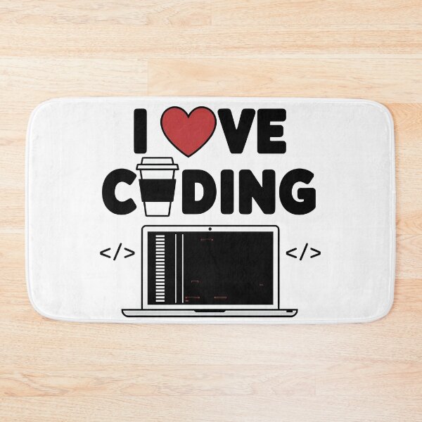 Item preview, I Love Coding Programmer Life with Coffee and Laptop designed and sold by Zenith Design.