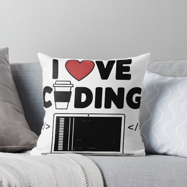 Item preview, I Love Coding Programmer Life with Coffee and Laptop designed and sold by Zenith Design.