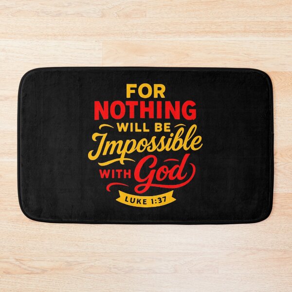 Item preview, Luke 1:37 For Nothing Will Be Impossible With God designed and sold by plushism.