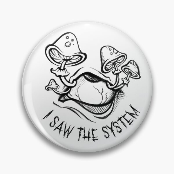Item preview, I SAW THE SYSTEM - TRIPPY EYE WITH MUSHROOMS TEE - TATTOO STYLE designed and sold by STYR-A.
