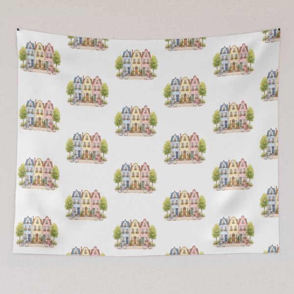 Item preview,  Vintage Amsterdam Canal Houses designed and sold by SOUFIANE1991.