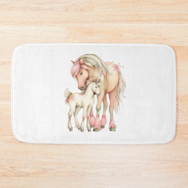 Item preview, Mare & Foal – Whimsical Fantasy Horse Illustration designed and sold by Saxon Designs.