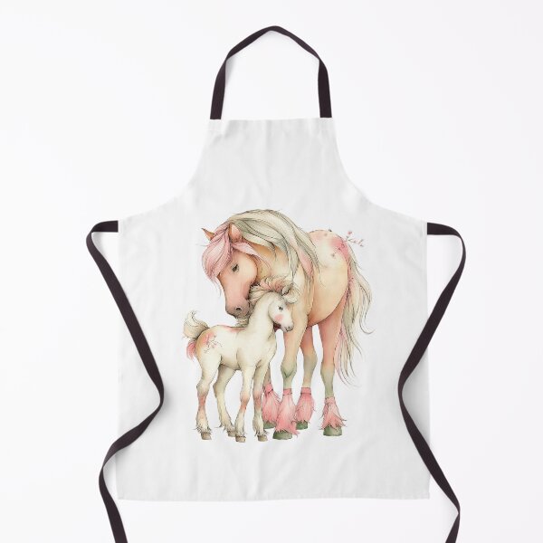 Item preview, Mare & Foal – Whimsical Fantasy Horse Illustration designed and sold by Saxon Designs.