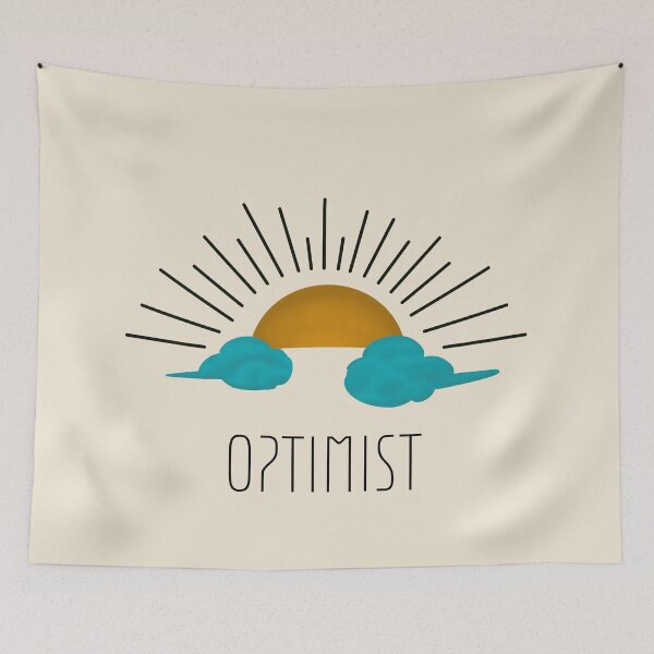Item preview, Minimalist Optimism Golden Sun and Teal Clouds Graphic designed and sold by Gawii.