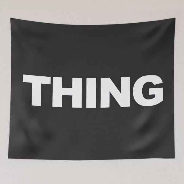 Item preview, THING — White Minimal Bold Type Statement designed and sold by WORDPAUSE.