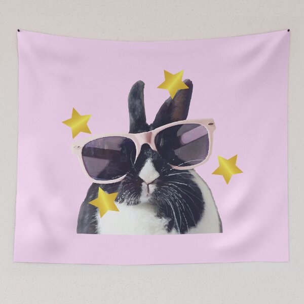 Item preview, Cool Bunny with Pink Sunglasses designed and sold by Arturo Daniel Garcia Palomo.