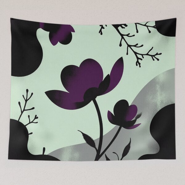 Item preview, Dreamlike Purple Floral Landscape designed and sold by joycrysstudio.