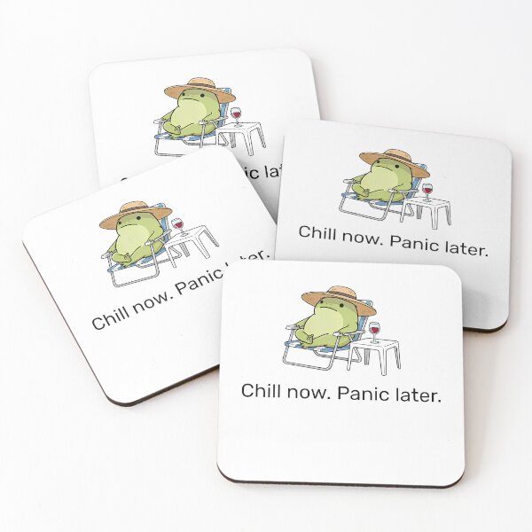 Item preview, Chill Now Panic Later Frog designed and sold by Tee Daddy's .