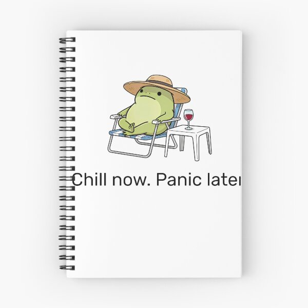 Item preview, Chill Now Panic Later Frog designed and sold by Tee Daddy's .